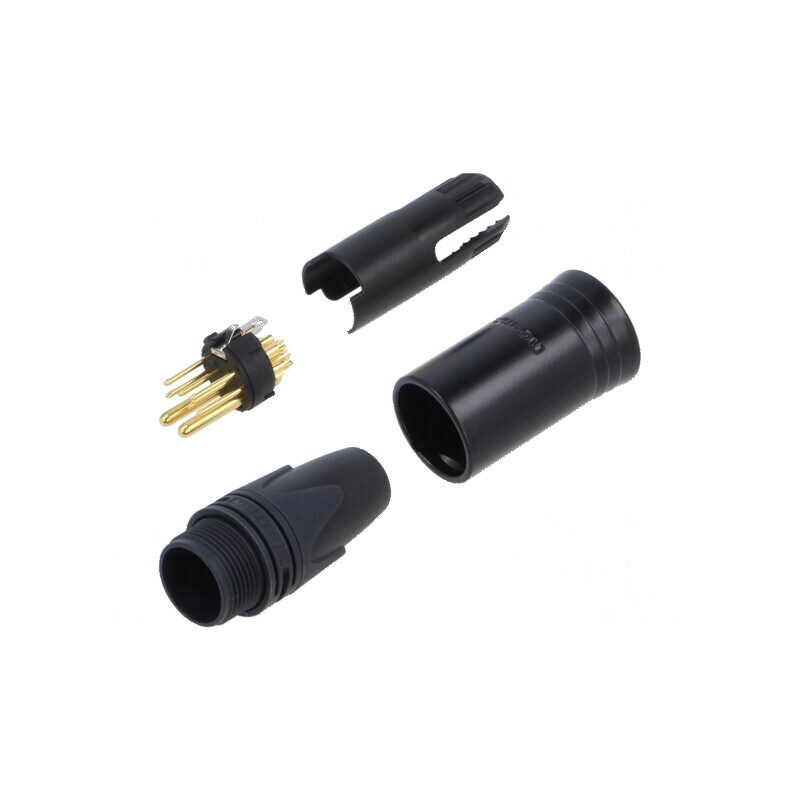 Conector XLR mufă tată cu 10 pini drept pe cablu | Electronic-mag.ro | Componente Electronice