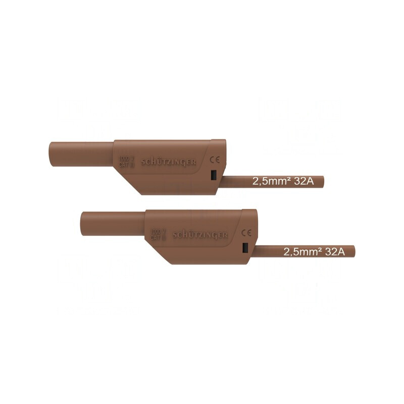 Cablu de măsurare cu mufă banană 4mm - maro | Electronic-mag.ro | Componente Electronice