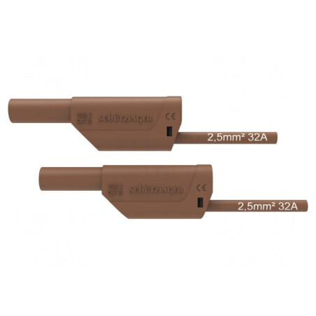 Cablu de măsurare cu mufă banană 4mm - maro | Electronic-mag.ro | Componente Electronice