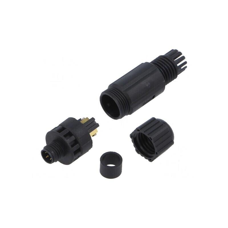 Conector M8 IP67 cu şurub pe cablu | Electronic-mag.ro | Componente Electronice