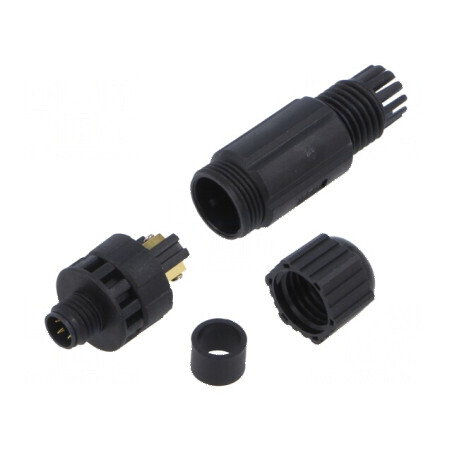 Conector M8 IP67 cu şurub pe cablu | Electronic-mag.ro | Componente Electronice