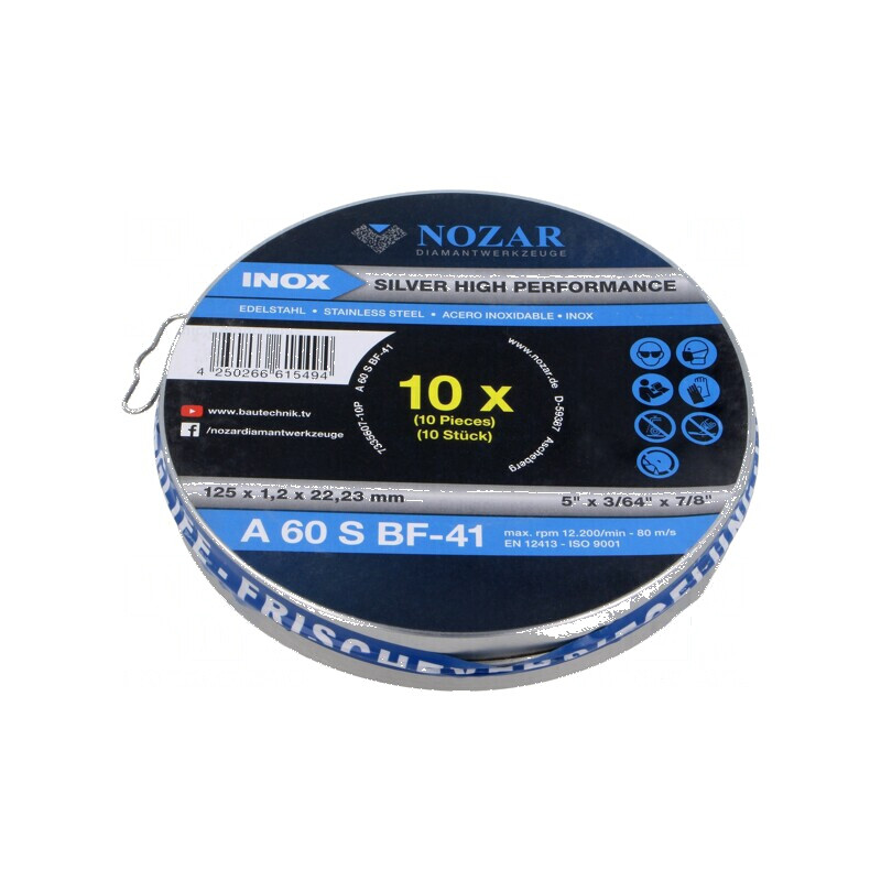 Set de discuri de tăiere 125mm x 22,23mm x 1,2mm - 10 bucăți | Electronic-mag.ro | Componente Electronice