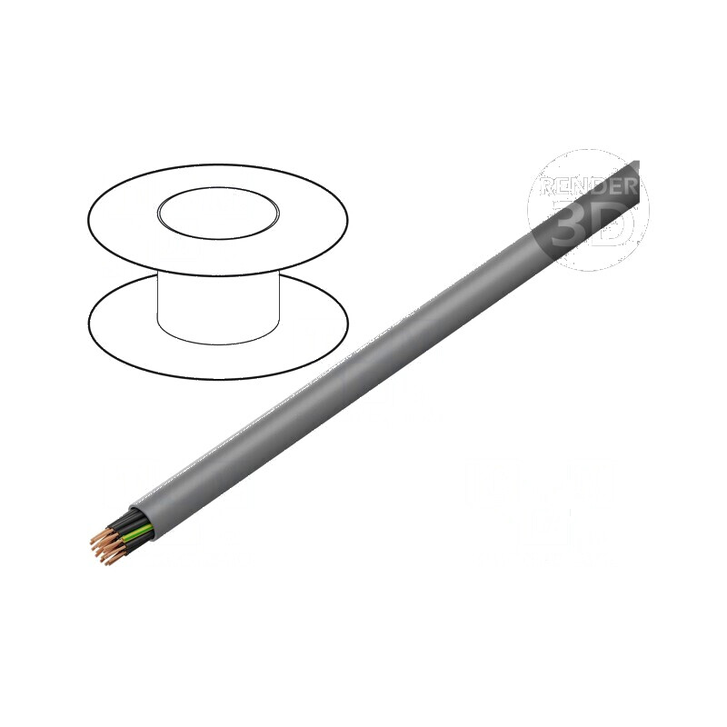 Cablu neecranat PURO-JZ 12G1,5mm2 300V,500V Cu litat gri | Electronic-mag.ro | Componente Electronice