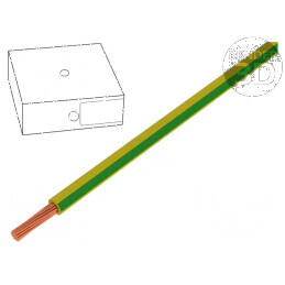 Cablu H07V-K litat Cu 50mm2 PVC galben-verde 450V,750V - Cablu electric cu izolație PVC 50mm2 | Electronic-mag.ro | Componente E
