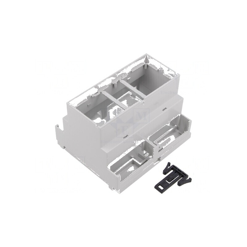 Carcasă pentru şină DIN Y: 90mm X: 106mm Z: 58mm - PPO Nr.mod: 6 - Carcasă pentru şină DIN 90x106x58 mm | Electronic-mag.ro | Co