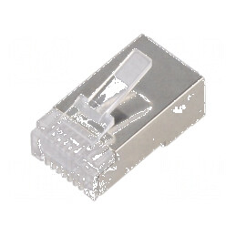 Conector RJ45 Cat 5e 8p8c pe cablu IDC | Electronic-mag.ro | Componente Electronice
