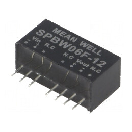 Convertor DC/DC 6W 9-36V la 12VDC 0-500mA SIP8 - Convertor de tensiune 6W 9-36V la 12V 500mA | Electronic-mag.ro | Componente El
