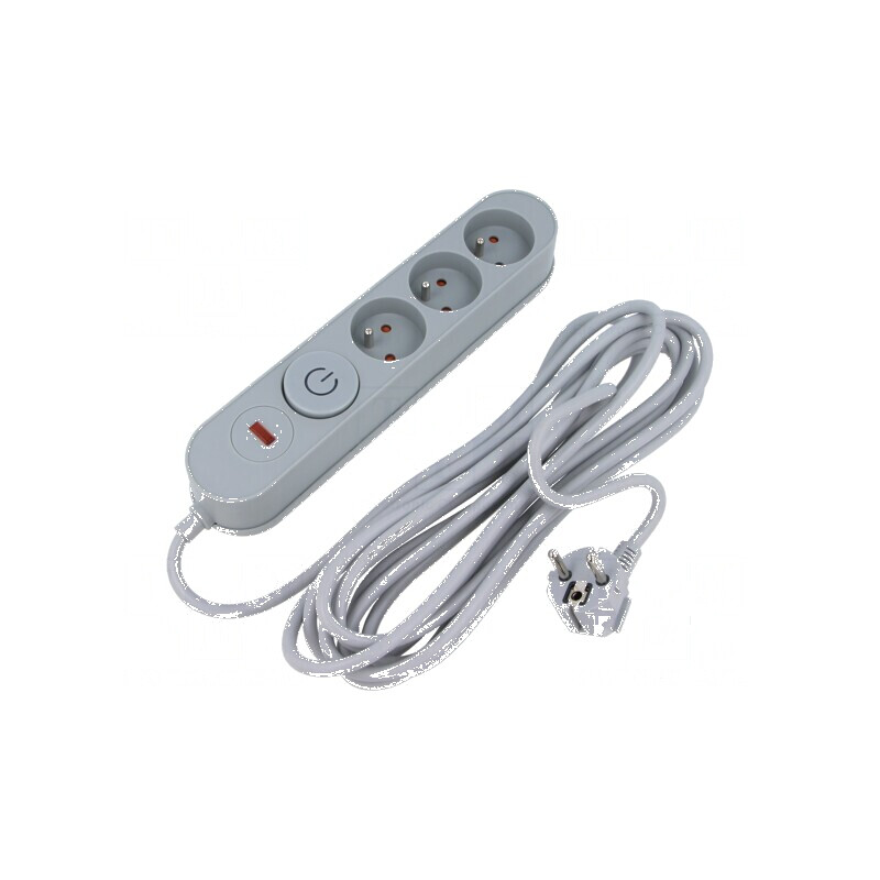 Prelungitor cu 3 prize și protecție la supratensiune | Electronic-mag.ro | Componente Electronice