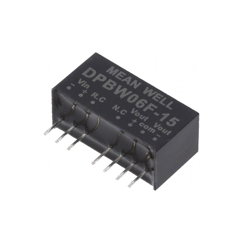 Convertor DC/DC 6W 9÷36V la 15VDC/-15VDC SIP8 | Electronic-mag.ro | Componente Electronice