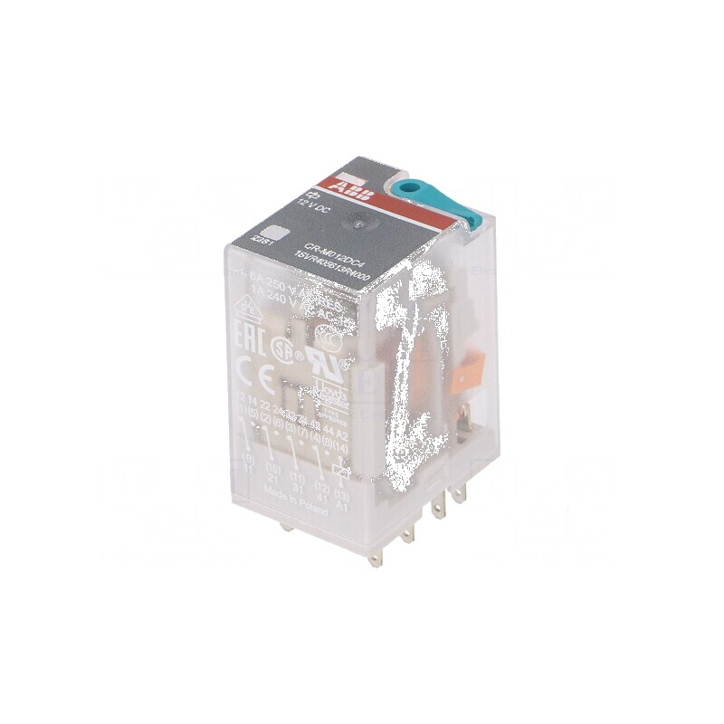 Releu electromagnetic 4PDT cu bobină de 12VDC - 6A | Electronic-mag.ro | Componente Electronice