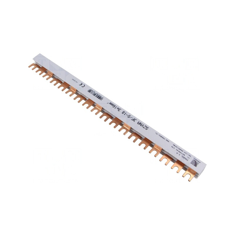 Bară colectoare 16mm2 Poli: 3 Unom: 400V 100A tip pieptene - Bară colectoare 16mm2 3 poli 400V 100A | Electronic-mag.ro | Compon