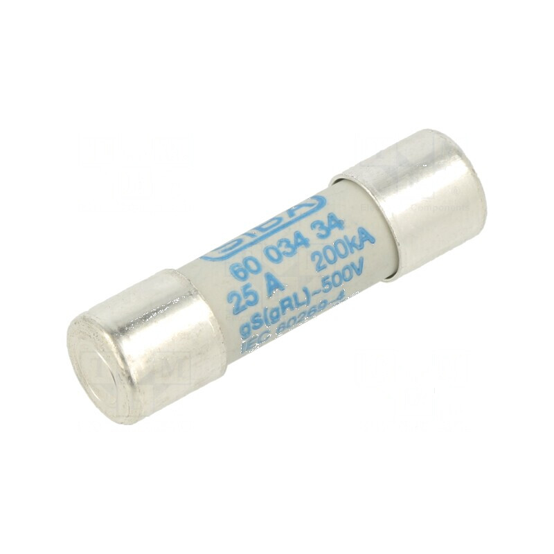 Siguranţă ceramică 25A 600VAC - cilindrică | Electronic-mag.ro | Componente Electronice