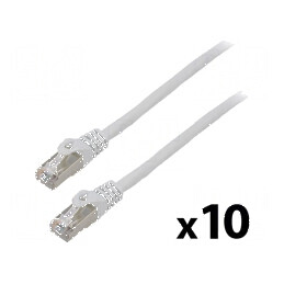 Patch cord F/UTP 6 litat CCA PVC gri 1,5m 26AWG Fire: 8 - Patch cord F/UTP gri 1,5m 26AWG Fire: 8 | Electronic-mag.ro | Componen