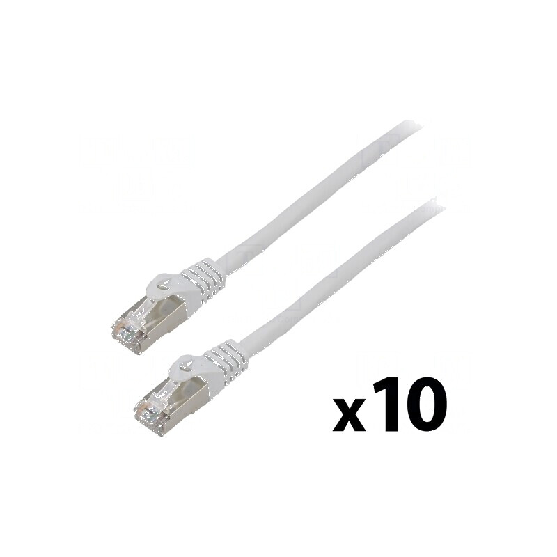 Patch cord F/UTP 6 litat CCA PVC gri 1,5m 26AWG Fire: 8 - Patch cord F/UTP gri 1,5m 26AWG Fire: 8 | Electronic-mag.ro | Componen