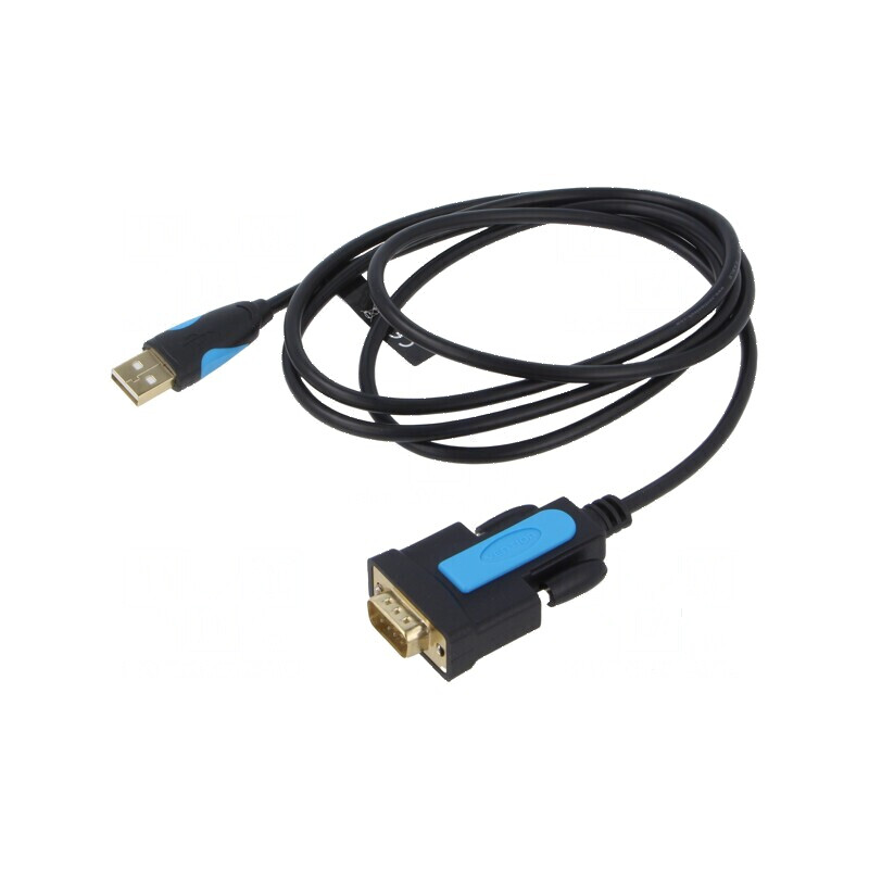 Cablu convertor USB-RS232 D-Sub 9pin, USB A PVC 1,5m | Electronic-mag.ro | Componente Electronice