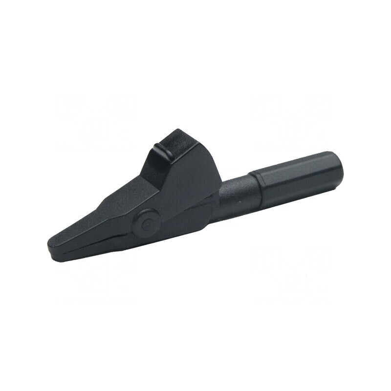 Bornă crocodil 20A neagră - Capacitate prindere max. 7mm | Electronic-mag.ro | Componente Electronice