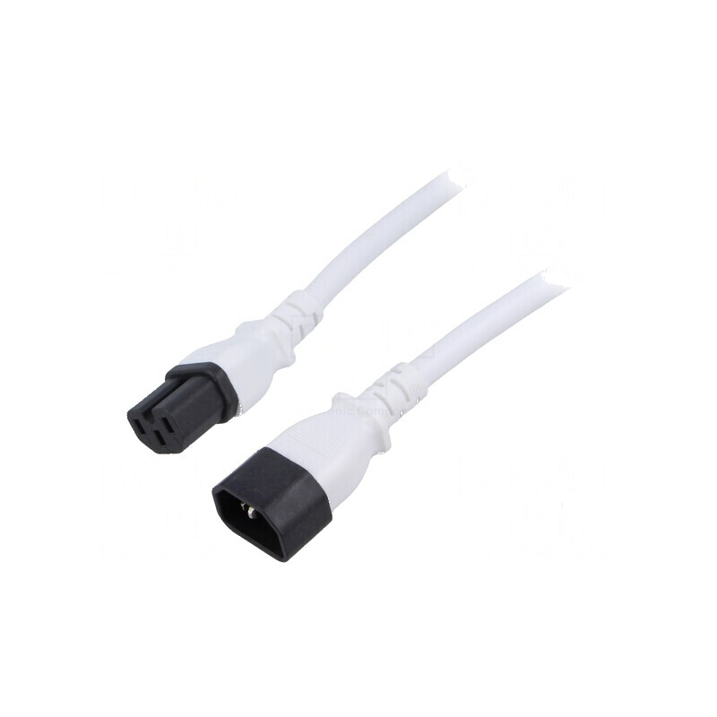 Cablu de alimentare IEC C14 la C15, alb, 3m | Electronic-mag.ro | Componente Electronice Cablu de alimentare IEC C14 la C15, alb, 3m | Electronic-mag.ro | Componente Electronice