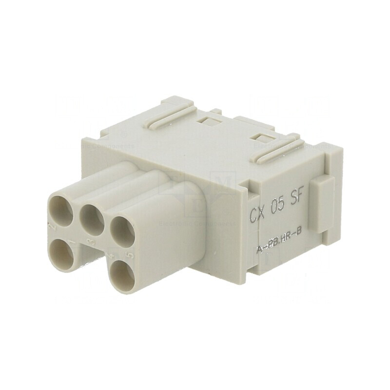 Conector HDC modul mamă PIN: 5 - 16A 400V | Electronic-mag.ro | Componente Electronice