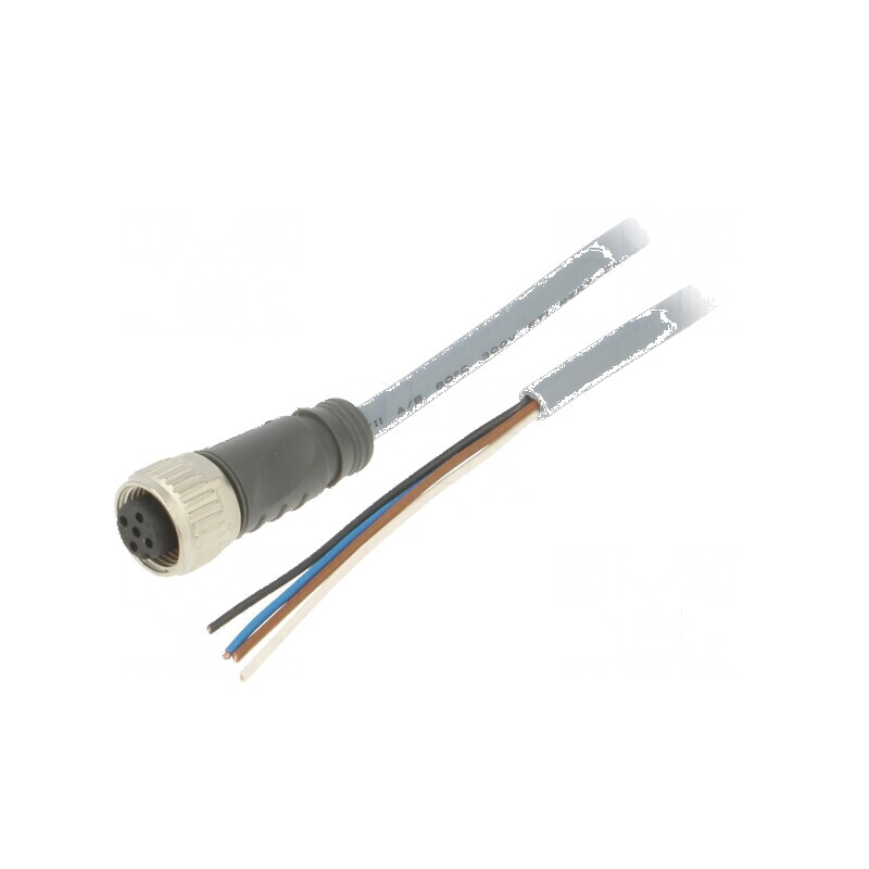 Cablu de conectare M12 drept 2m 250VAC 4A Fire: 4 CONE | Electronic-mag.ro | Componente Electronice