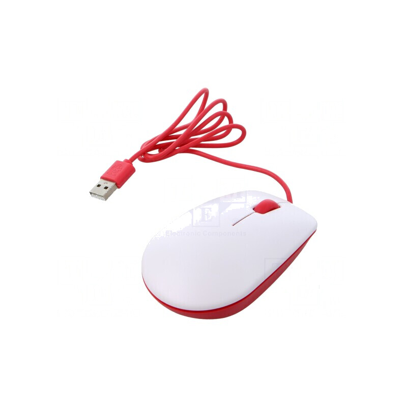 Mouse optic USB alb și roșu | Electronic-mag.ro | Componente Electronice