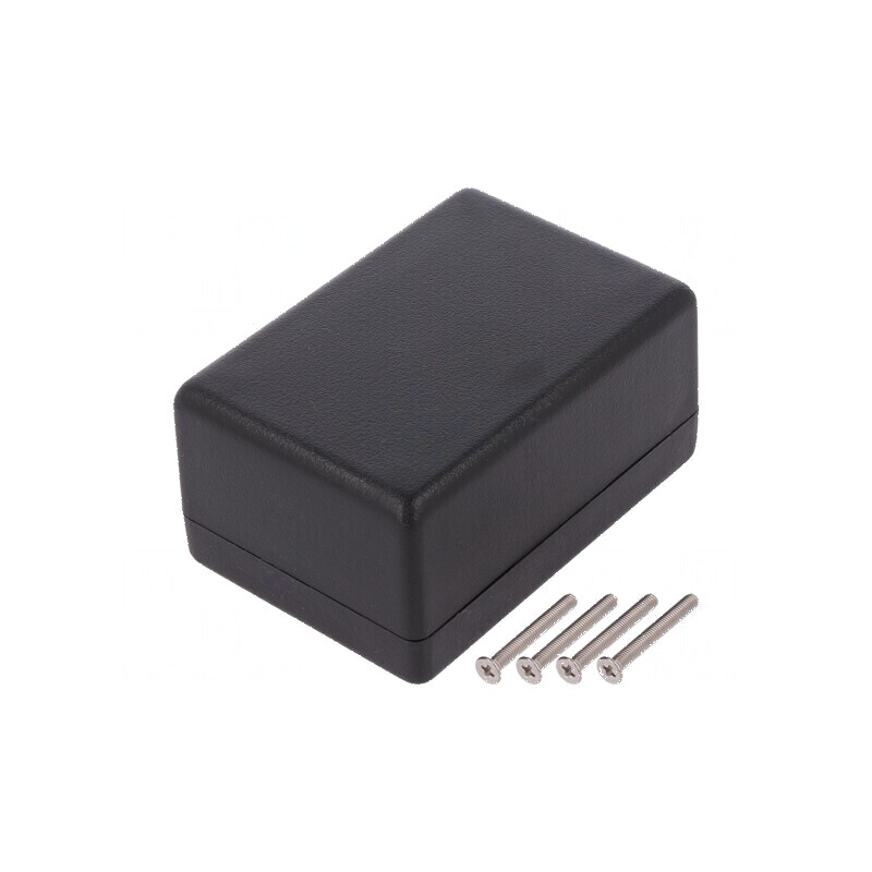 Carcasă universală ABS neagră 56mm x 81mm x 40mm IP65 | Electronic-mag.ro | Componente Electronice