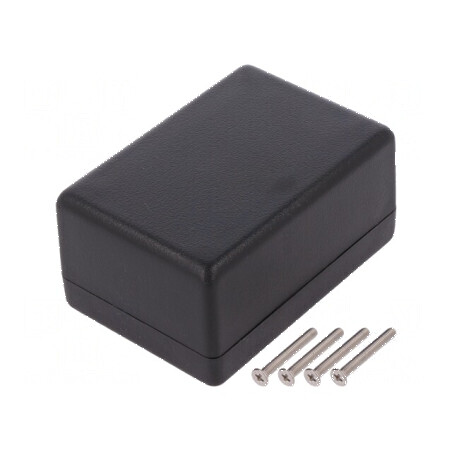 Carcasă universală ABS neagră 56mm x 81mm x 40mm IP65 | Electronic-mag.ro | Componente Electronice
