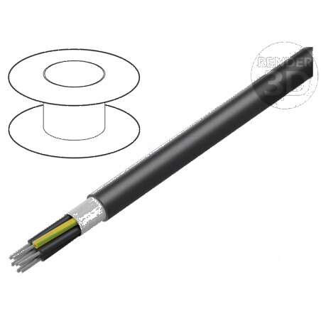 Cablu HELUTHERM 145 MULTI 7G0,75mm² Litat Cu Negru | Electronic-mag.ro | Componente Electronice