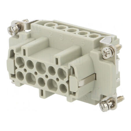 Conector HDC inserturi contact mamă HE PIN 10 10 PE 16A | Electronic-mag.ro | Componente Electronice
