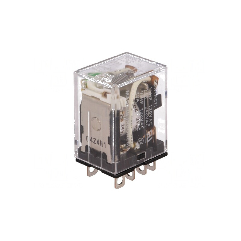 Releu electromagnetic DPDT 24VDC, 10A | Electronic-mag.ro | Componente Electronice