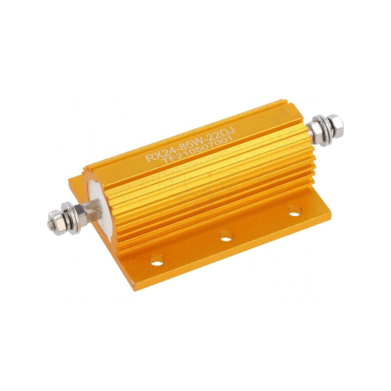 Rezistor bobinat cu radiator 22Ω 85W ±5% 50ppm/°C pentru lipit | Electronic-mag.ro | Componente Electronice