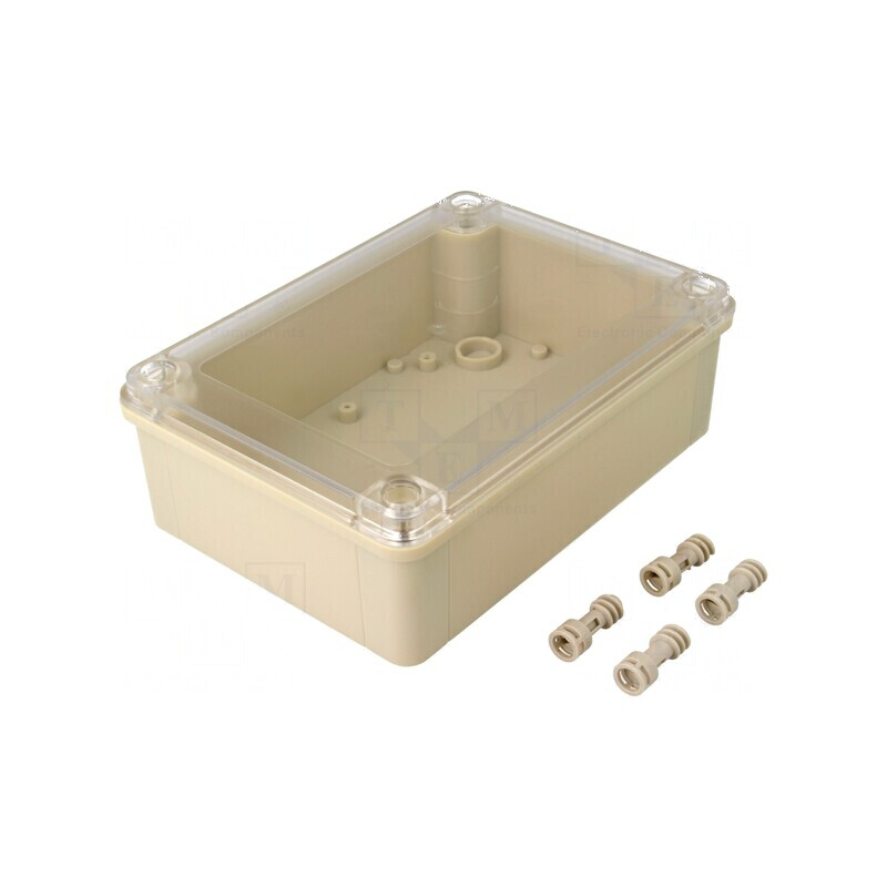 Carcasă universală ABS gri IP65 130mm x 180mm x 60mm | Electronic-mag.ro | Componente Electronice