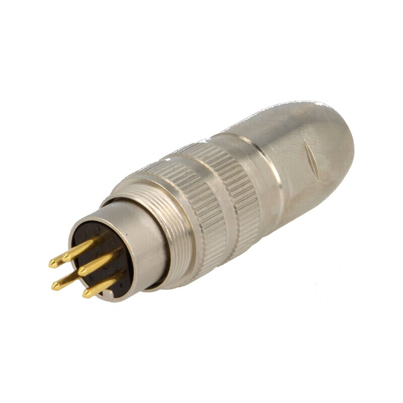 Conector M16 mufă tată lipire 5 pini 5A 250V drept | Electronic-mag.ro | Componente Electronice