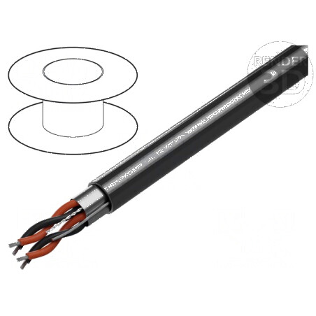 Cablu ecranat 2x2x18AWG folie Al-PET PVC 300V 152m | Electronic-mag.ro | Componente Electronice
