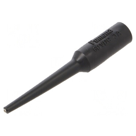 Terminal de măsurare 3A neagră cu vârf de 0,76mm - Izolație PVC | Electronic-mag.ro | Componente Electronice