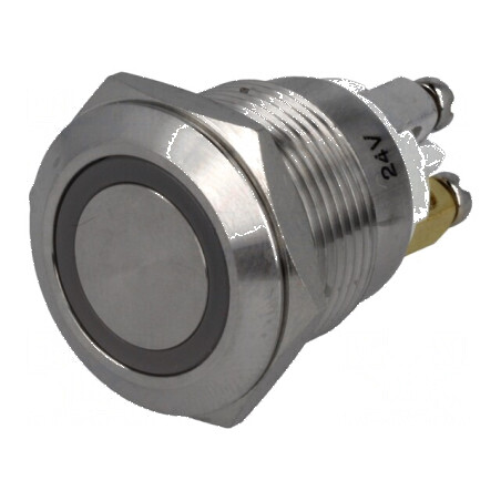 Comutator anti-vandalism SPST-NO 2A/36VDC IP65 Ø19mm | Electronic-mag.ro | Componente Electronice