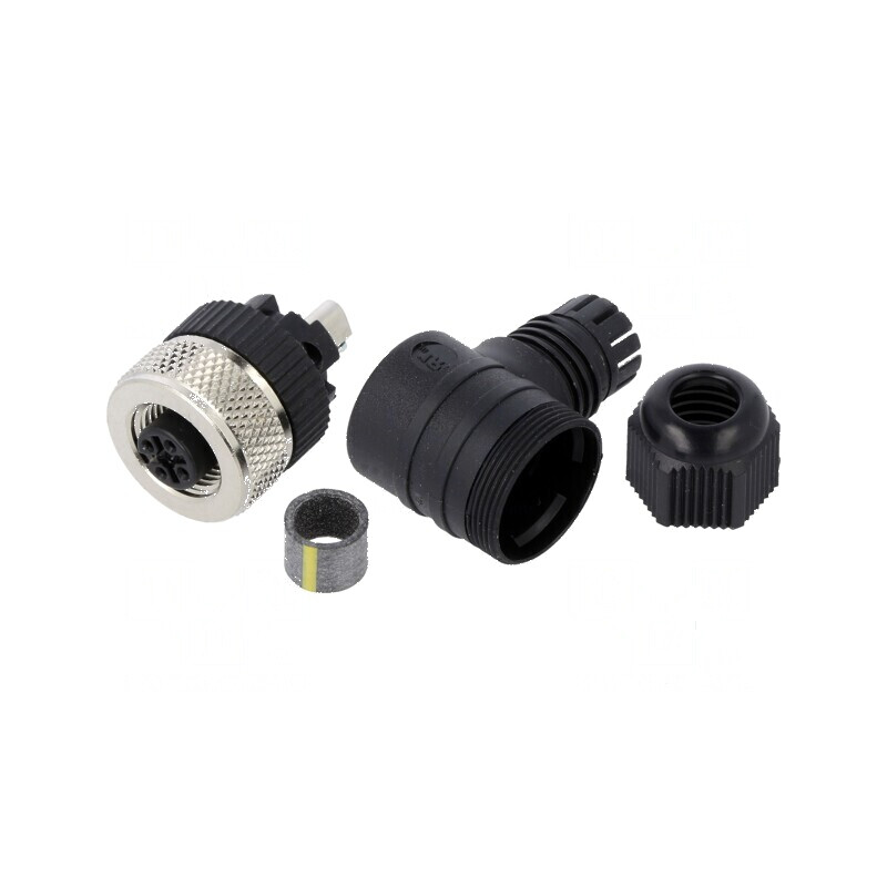 Conector M12 5 pini mamă A-DeviceNet CANopen IP67 | Electronic-mag.ro | Componente Electronice