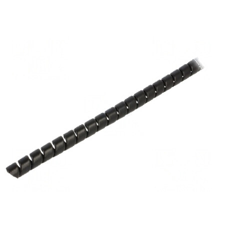 Înfăşurare spirală polipropilenă neagră Ø13mm L: 1m | Electronic-mag.ro | Componente Electronice