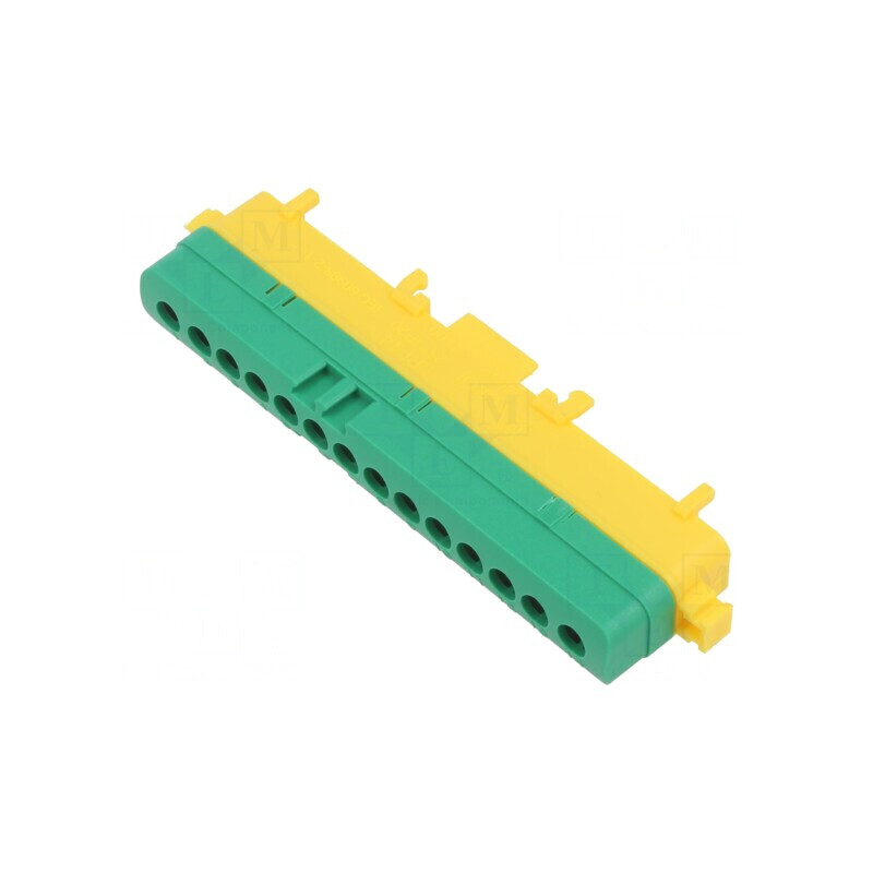 Bloc de distribuție 1 piste 14 borne TS35 400V | Electronic-mag.ro | Componente Electronice