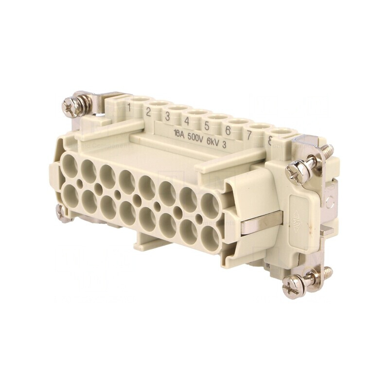 Conector HDC mamă CNE PIN 16, 16A 500V, dimensiune 77.27 | Electronic-mag.ro | Componente Electronice