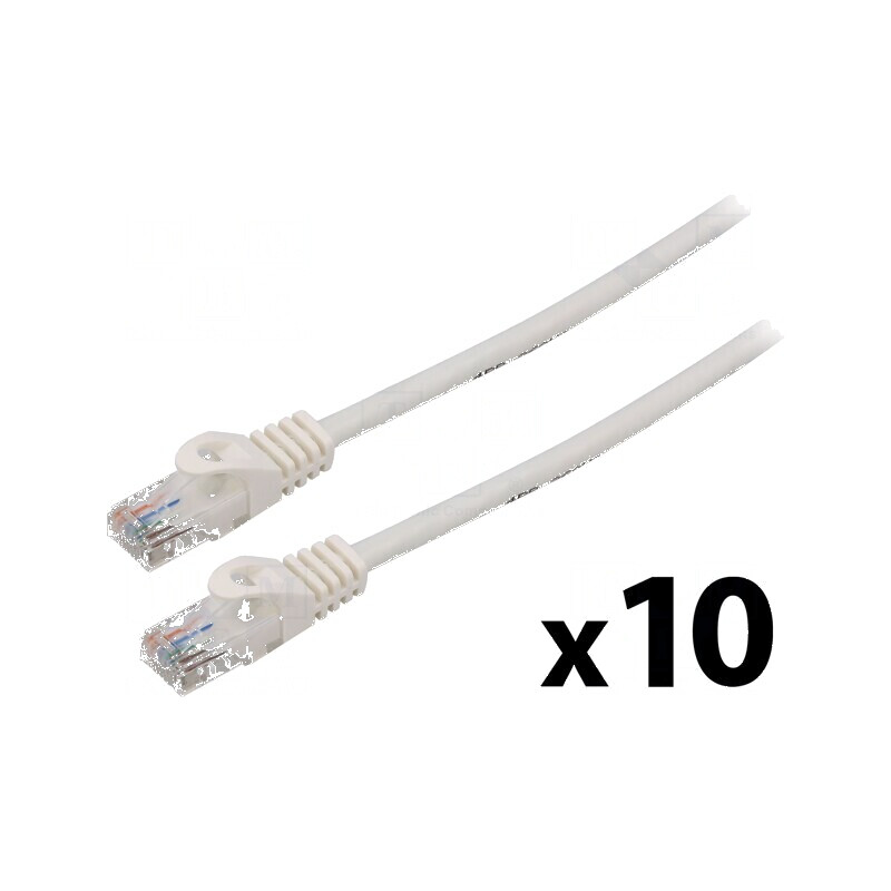Cabluri Patch U/UTP 6 litat CCA PVC alb 2m 26AWG, pachet de 10 bucati | Electronic-mag.ro | Componente Electronice