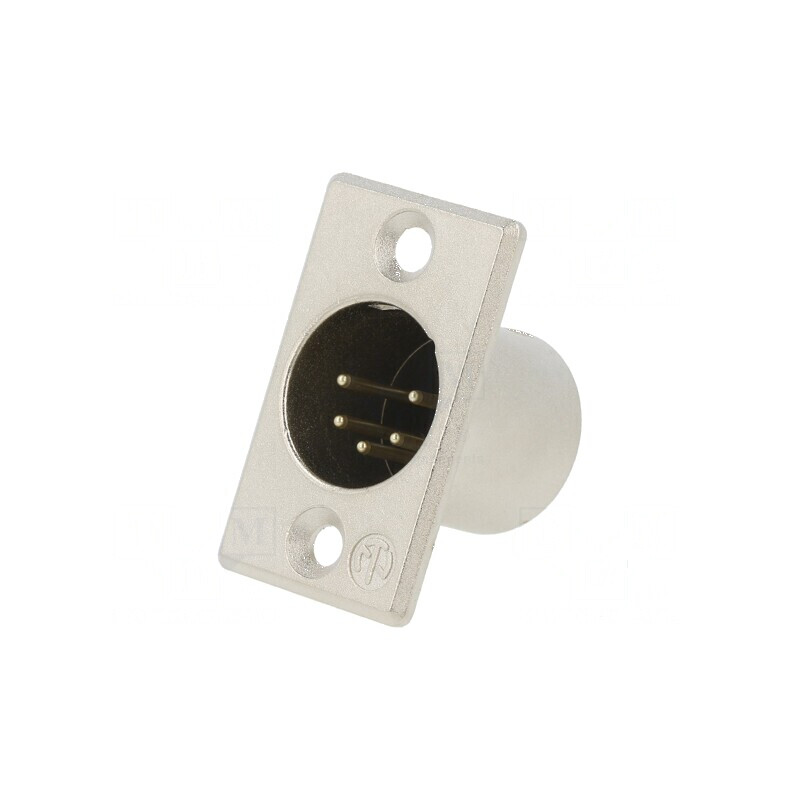 Conector XLR soclu tată PIN 5 lipire argint 7,5A | Electronic-mag.ro | Componente Electronice
