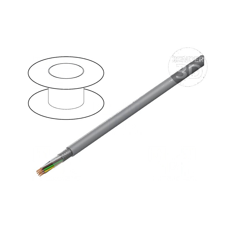 Cablu ecranat LiY-CY 12x1,5mm² cu tressă de cupru cositorit PVC | Electronic-mag.ro | Componente Electronice