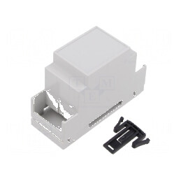 Carcasă şină DIN Y 90mm X 36mm Z 58mm PPO gri deschis | Electronic-mag.ro | Componente Electronice