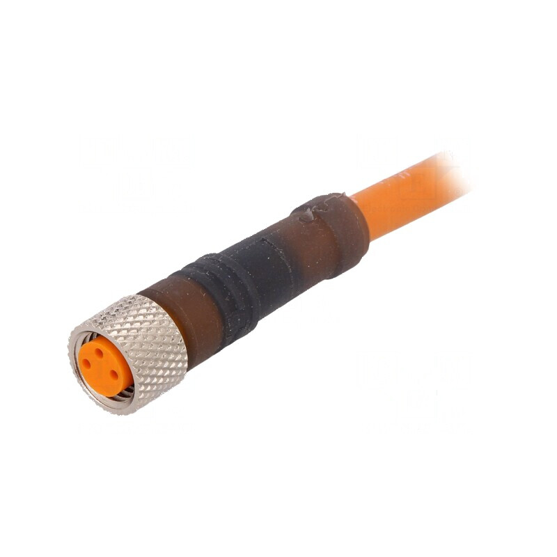 Cablu M8 PIN 3 drept 5m 60VAC 4A RKMV IP67 | Electronic-mag.ro | Componente Electronice
