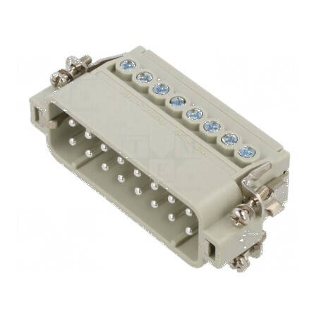 Conector HDC inserturi contact tată CDA PIN 16A 16 PE | Electronic-mag.ro | Componente Electronice