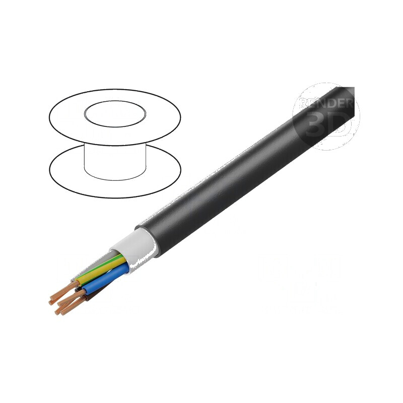 Cablu BiT 1000 Power 5G6mm2 litat Cu PVC negru 600V 1kV | Electronic-mag.ro | Componente Electronice