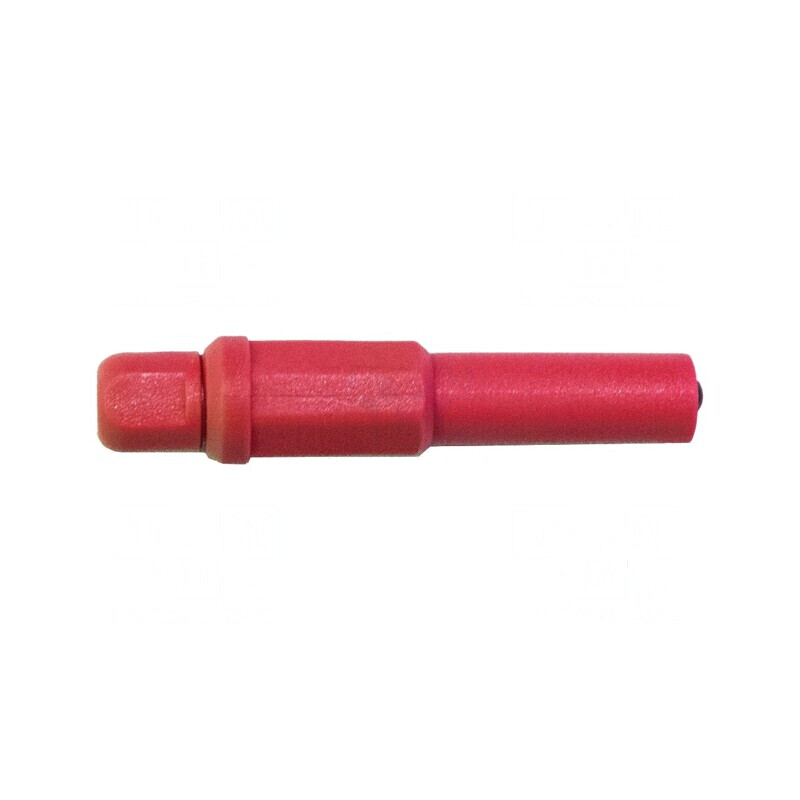 Conector banană 4mm 20A 1kV roşu cu izolaţie nichelat | Electronic-mag.ro | Componente Electronice
