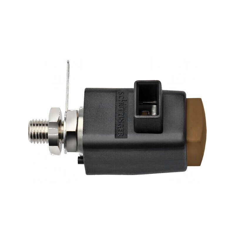 Clemă laborator maro 300VDC 16A nichel 29mm | Electronic-mag.ro | Componente Electronice