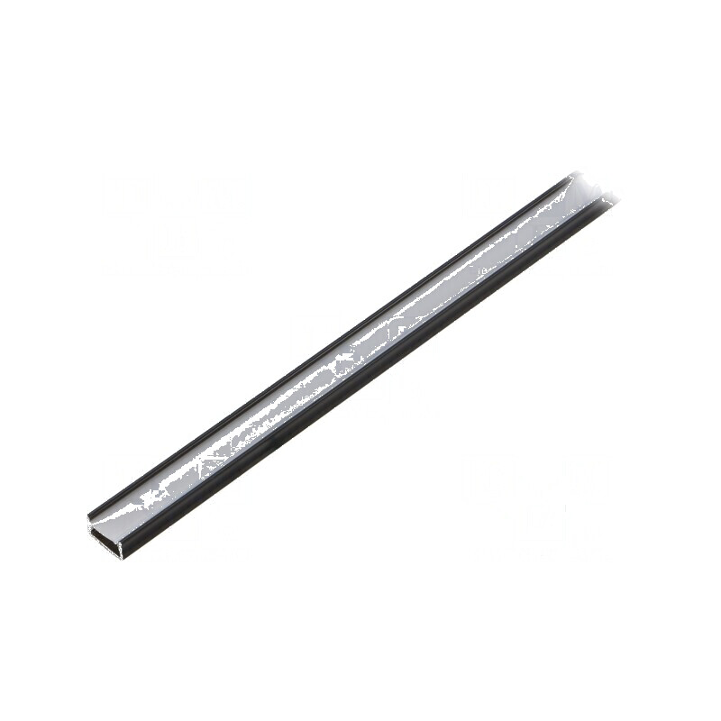 Profi modul LED lăptoasă neagră 1m aluminiu anodat | Electronic-mag.ro | Componente Electronice