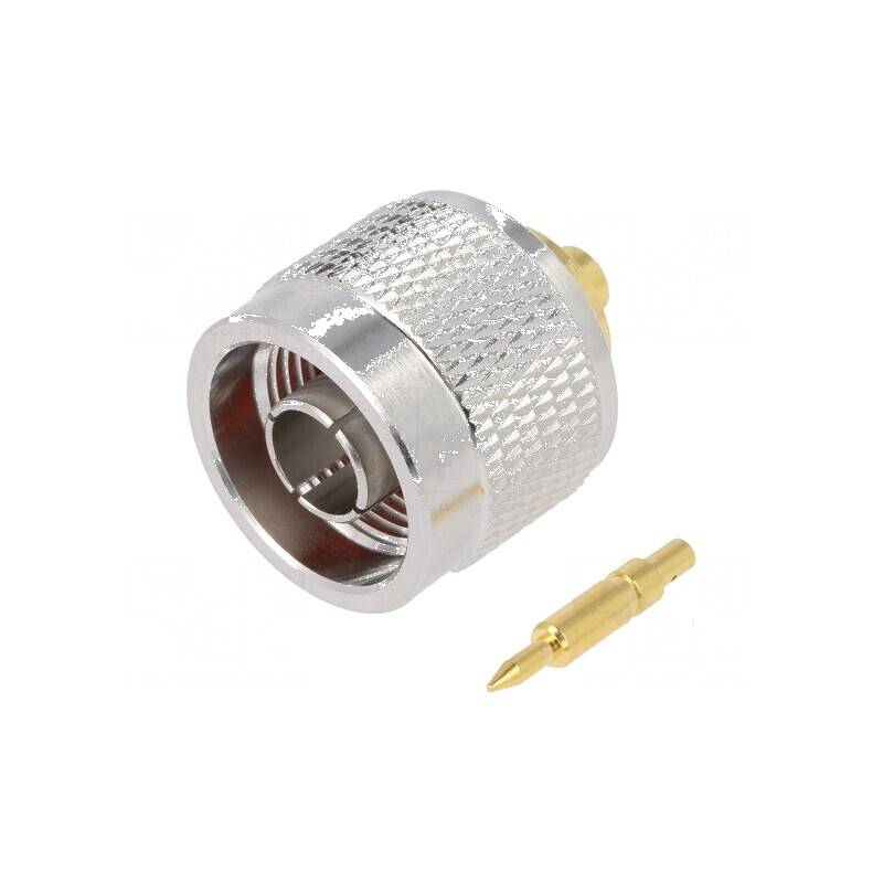 Conector N mufă tată drept 50Ω pentru lipire și crimpare pe cablu PTFE | Electronic-mag.ro | Componente Electronice